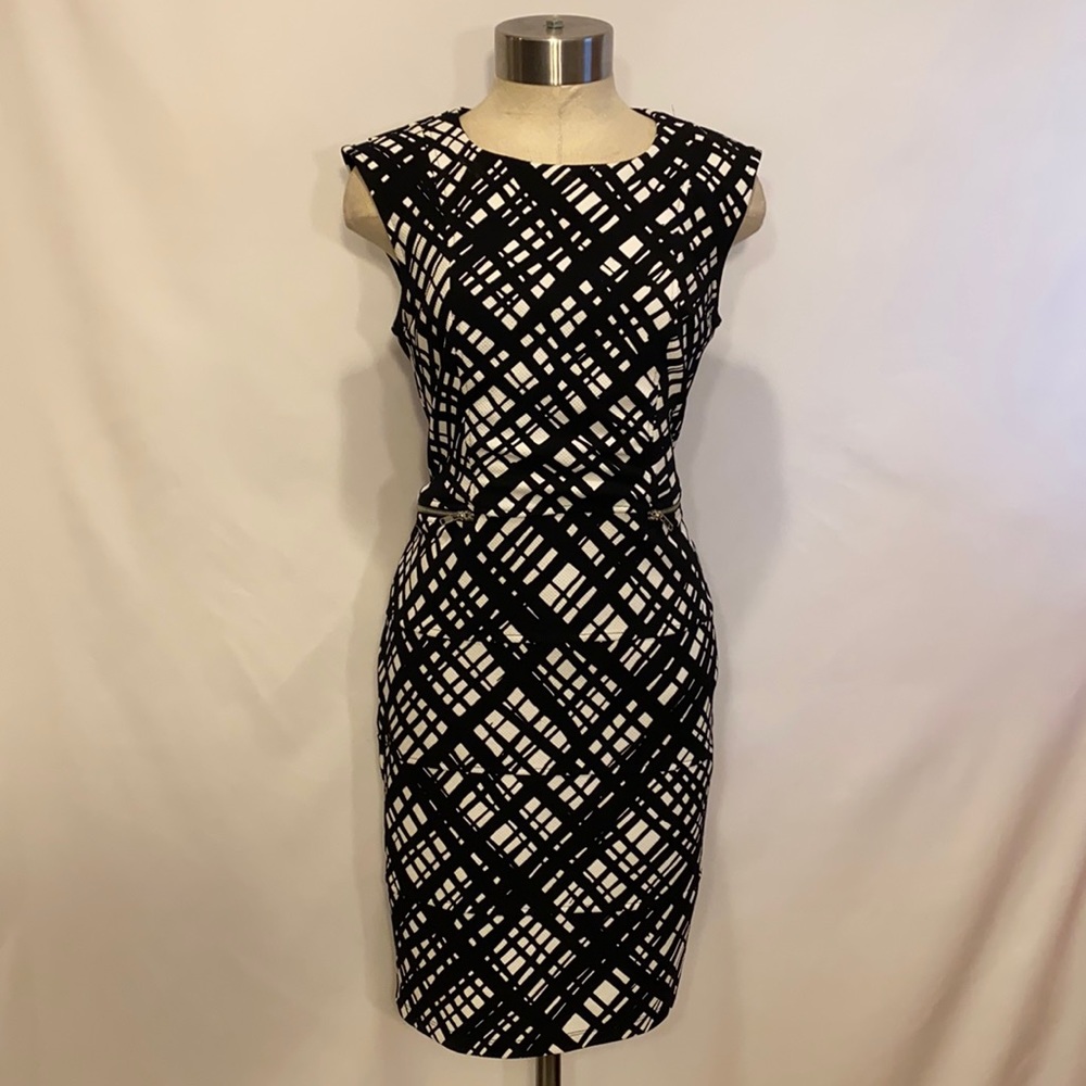 Enfocus Studio black & white knee high dress